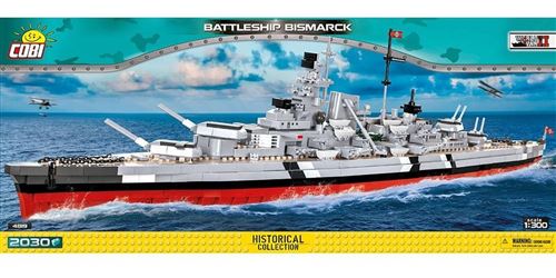 Cobi kit de construction Cuirassé Bismarck ABS gris 2030-pièce (4819)