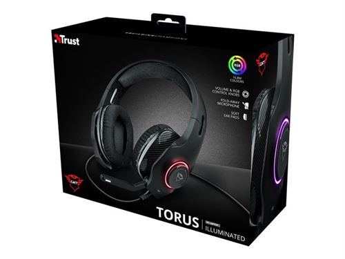 Trust GXT 455 Torus - Koptelefoon - over oor - met bekabeling - USB, 3,5 mm-stekker