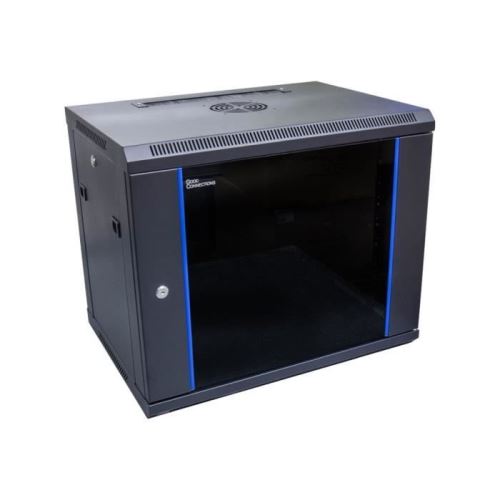 Good Connections Armoire montable sur mur RAL 9005, noir profond 9U 19