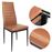 4x Chaises de salle à manger brown avec dossiers hauts ...
