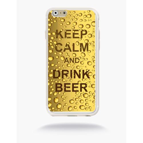 Coque Keep Calm Biere Bulle Compatible Apple Iphone 6 Silicone Blanc Mat