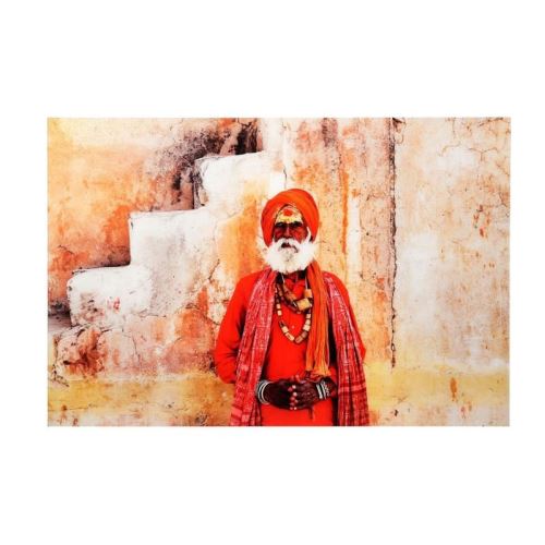 OSTARIA Tableau photo Hindou - Polystyrene - 90 x 60 cm