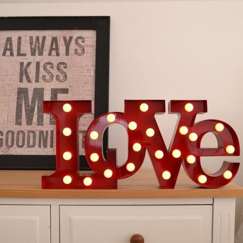 Lampe glamour love rouge - rouge