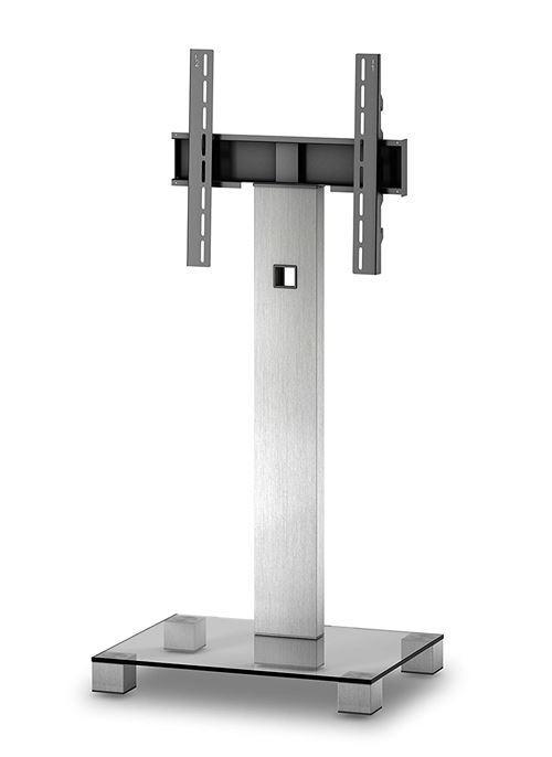 Sonorous PL 2510 Meuble TV avec support pour écrans jusqu'à 50 Verre, inox, aluminium Transparent (Import Royaume Uni)