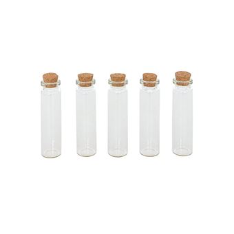 5 tubes essai éprouvette verre 2.2x7.4cm - chaks 10867 - 1