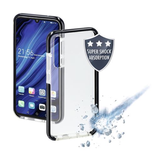 Hama Prime Line Protector - Achterzijde behuizing voor mobiele telefoon - thermoplastic polyurethaan (TPU) - zwart, transparant - voor Huawei P30