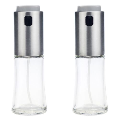 Todeco - Distributeur d'Huile et de Vinaigre, Huilier et Vinaigrier avec Spray, Pulvérisateur en acier, Type d'emballage: Ensemble de 2