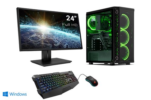 Pack PC Gaming Expert Intel i7-9700KF, Geforce RTX 3060, 16 Go RAM DDR4, 500Go SSD NVMe M.2 PCIe, 2To HDD, USB 3.1, Wifi,, écran, c/s et Win 10