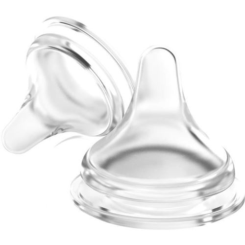 LANSINOH Tétine Natural Wave pour biberon lait maternel débit Rapide 2pc