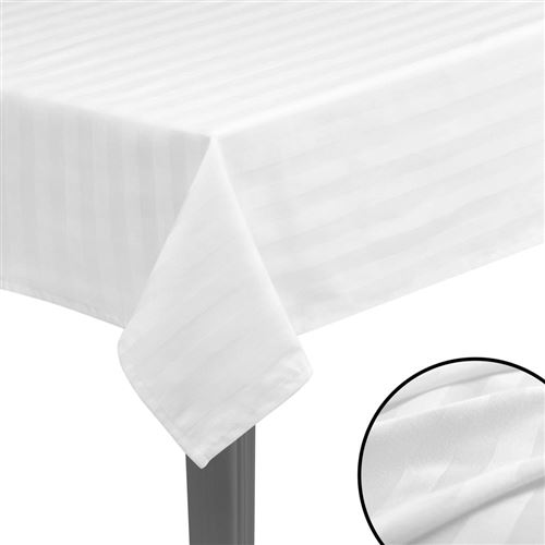 vidaXL Nappes 5 pièces 100 x 100 cm Coton satiné Blanc