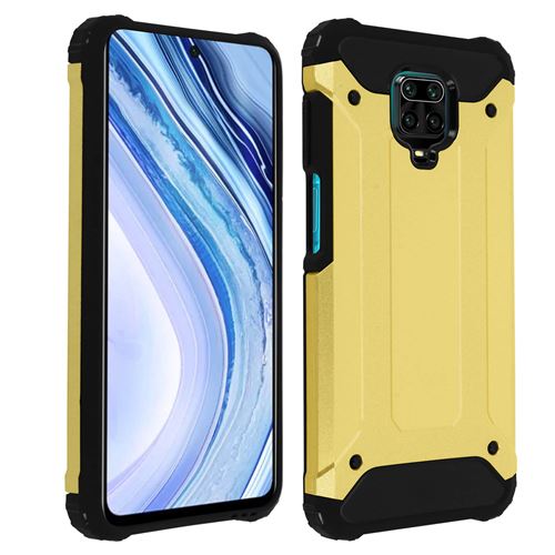Coque pour Xiaomi Redmi Note 9S/Note 9 Pro/Note 9 Pro Max Hybride Antichute 1.8m Or