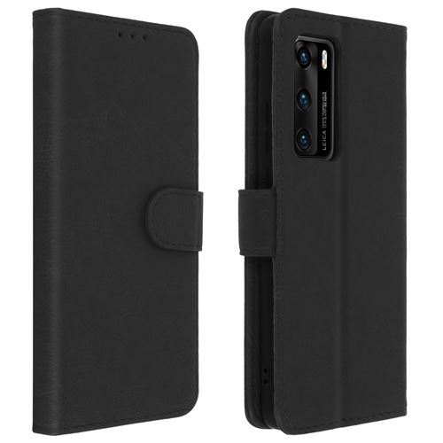 Avizar Housse Pour Huawei P40 Housse Protection Intégrale Porte-carte Fonction Support Noir