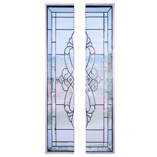 Autocollant de Porte en Verre Mural Étanche Auto-Adhésif pour Décoration à Maison 2Pcs