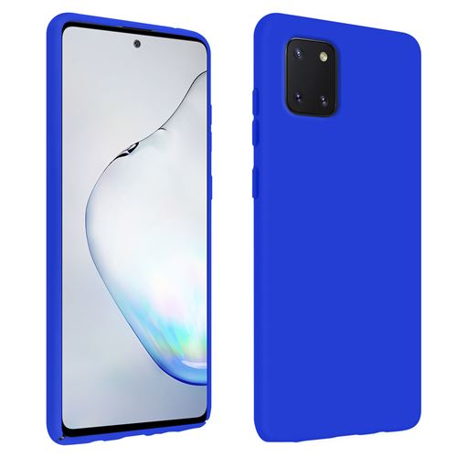 Avizar Coque Pour Samsung Galaxy Note 10 Lite Semi-rigide Finition Soft Touch Bleu