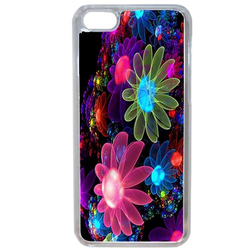 Coque Fleurs 3d Colorées Compatible Iphone 7 Transparent