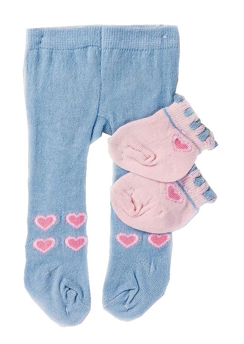 Heless Collants et chaussettes de poupée bleu/rose 35-45 cm