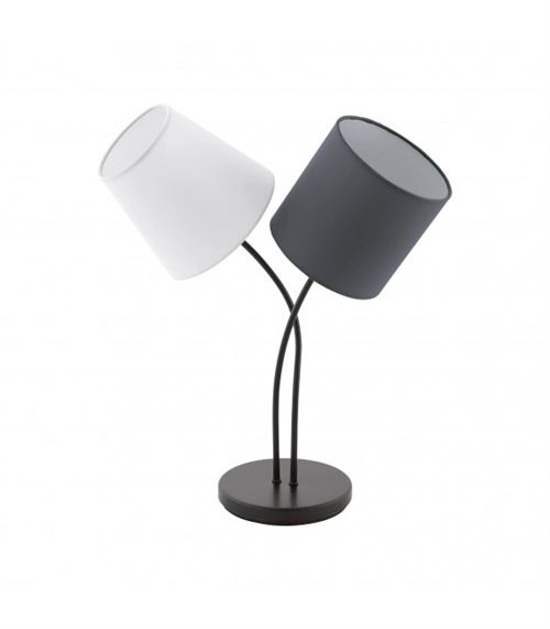 Lampe de table ALMEIDA 2 ampoules noir