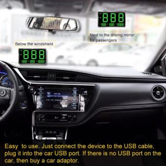 Affichage tête haute pour voitures - Affichage tête haute pour voiture -  vitesse GPS Hud voiture, USB Plug And Play, Hud Digital, mesure du
