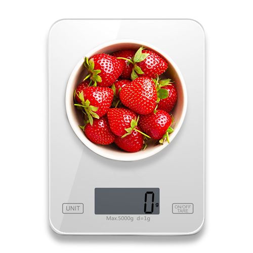 Balance de cuisine électrique mini 5kg blanc