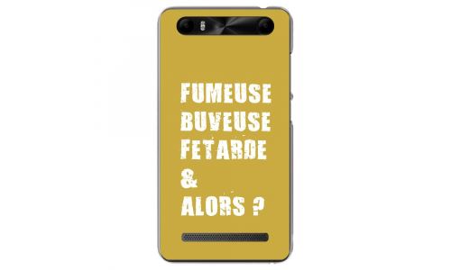 Coque souple pour Konrow Just5 avec impression Motifs fumeuse et alors or