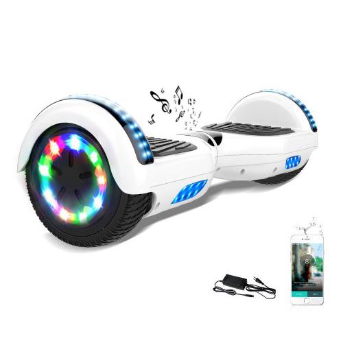 Hoverboard 6,5 pouces Bluetooth LED Moteur 700W - Blanc