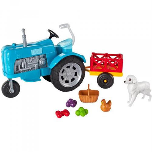 Le plaisir à la ferme - Contenu : Tracteur pour poupée Barbie - Dimensions de l'emballage : longueur x largeur x hauteur 34,0 cm x