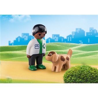 Playmobil 1.2.3 70407 Vétérinaire avec chien