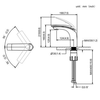 Homelody Robinet Salle De Bain Mitigeur De Lavabo En Laiton Blanc