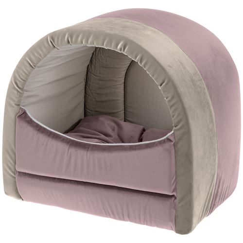 Meilleurs prix pour Ferplast couchage d'intérieur pour chats MAJESTY 20, maisonnette pour chats, velours doux, lavable, 40x34x36, rose