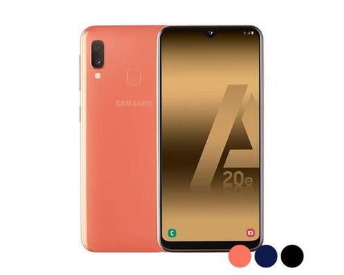 Samsung Galaxy A20e - 4G smartphone - double SIM - RAM 3 Go / Mémoire interne 32 Go - microSD slot - Écran LCD - 5.8 - 1560 x 720 pixels - 2x caméras arrière 13 MP, 5 MP - front camera 8 MP - orange corail
