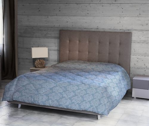 HOMEMANIA Courtepointe Damask - Natura, Double, Hiver - pour le lit -Bleu clair en Microfibre, 260 x 250 cm
