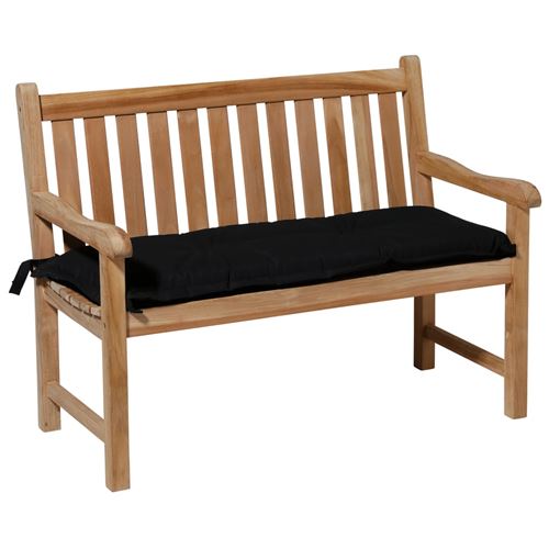 Madison Coussin de banc Panama 150 x 48 cm Noir BAN7B223