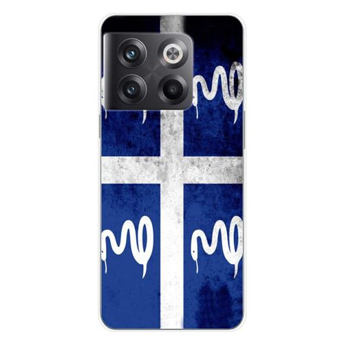 Coque en silicone imprimée compatible OnePlus 10T 5G Drapeau Martinique