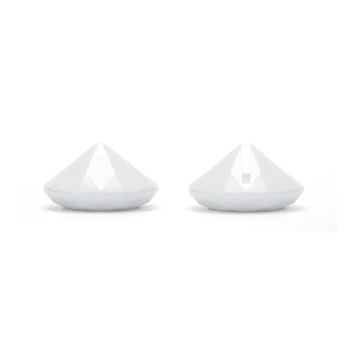 10 marque-places blanc diamant 40mm