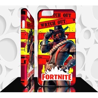 Coque IPhone Fortnite Braqueur 2 - Compatible 4/5/6/7/8/X - Plastique Rigide Noir