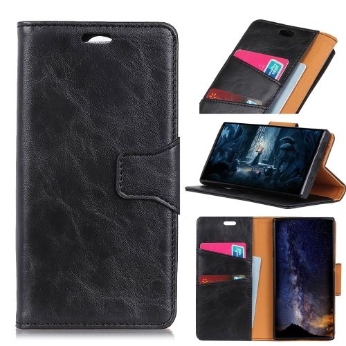 Etui en PU magnétique avec support fendu noir pour votre Google Pixel 3 Lite