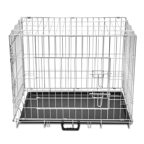 Cage en métal pliable pour chien acier galvanisé 95 x 56 x 64 cm
