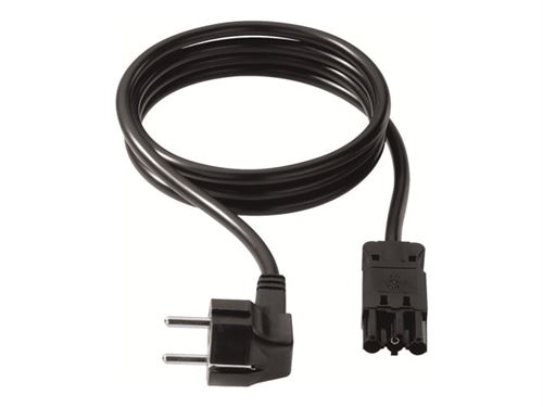 Bachmann - Câble d'alimentation - CEE 7/4 (M) pour GST18i3 (F) - 5 m - connecteur coudé - noir - Allemagne