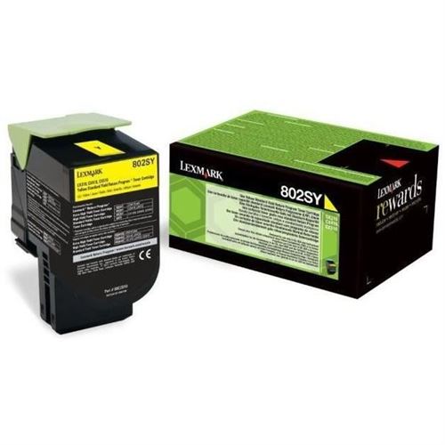 Lexmark 802SY - geel - origineel - tonercartridge - LCCP, LRP