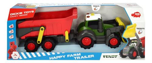 Dickie Toys tracteur Fendt Happy Farm Trailer