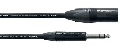 Cordial Pro Line CPM2.5MV Câble Jack Stéréo / XLR M 2.5m