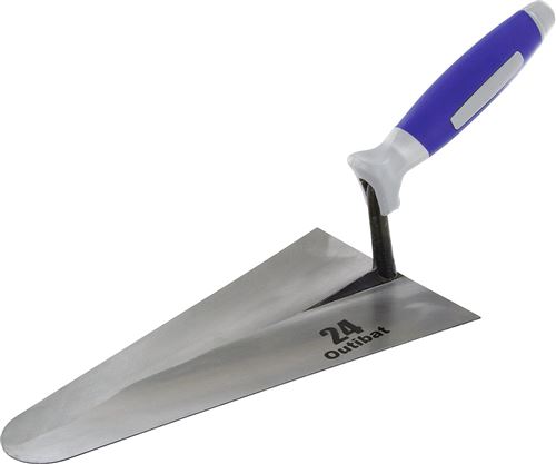 Truelle italienne bi-matière ronde acier Outibat - Longueur 24 cm