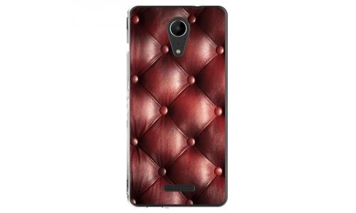 Coque souple pour Wiko Tommy 2 avec impression Motifs effet capitonné bordeau