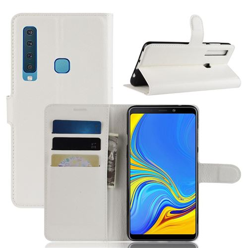 Etui en PU blanc pour votre Samsung Galaxy A9 (2018)/A9 Star Pro/A9s