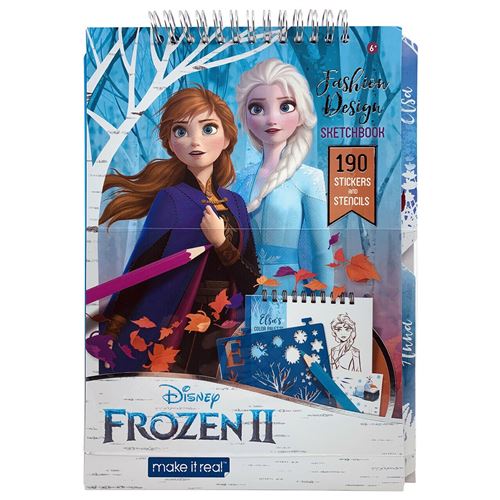 Make It Real carnet de croquis Frozen II junior papier bleu