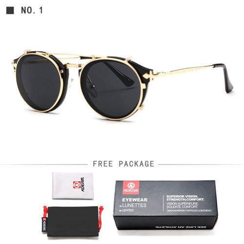 Pince Lunettes De Soleil Homme Lunettes De Soleil Rondes Femme Baroque Jambes Sculptées Toutes Les Correspondances De Taille Avec La Boîte