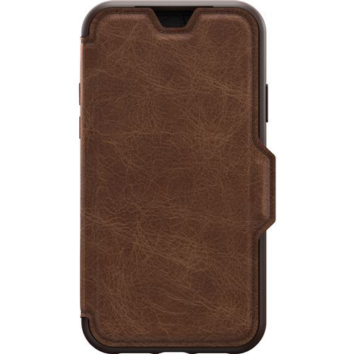 OtterBox Strada Series - Flip cover voor mobiele telefoon - leer, polycarbonaat - espressobruin - voor Apple iPhone 11