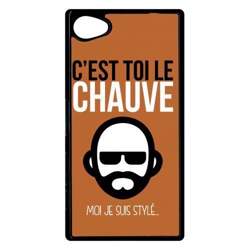Coque sony xperia z5 compact c est toi le chauve moi je suis styl 8