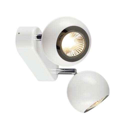 Applique orientable globe Light Eye 2 GU10 H16 cm - Blanc