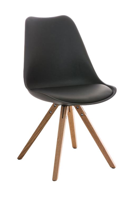 Chaise Pegleg Square , Noir /Nature